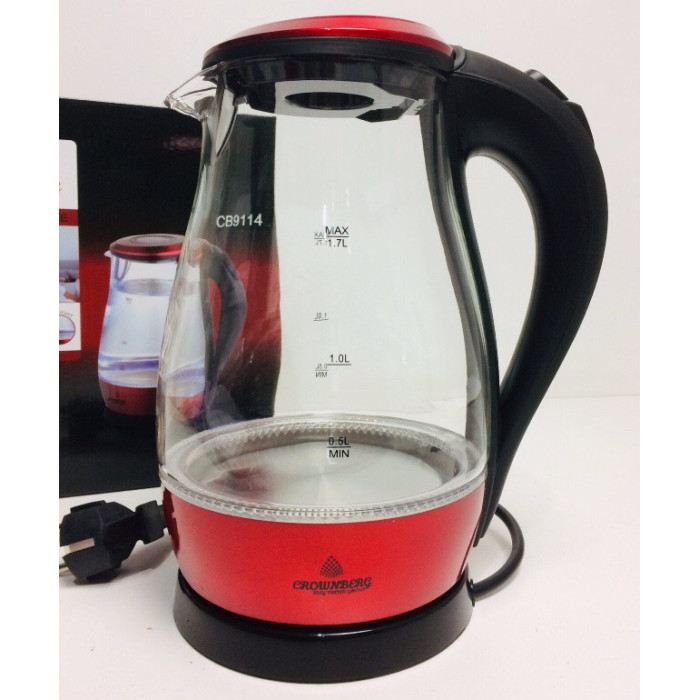 Чайник скляний Crownberg CB-9114 (6 шт./яск.)