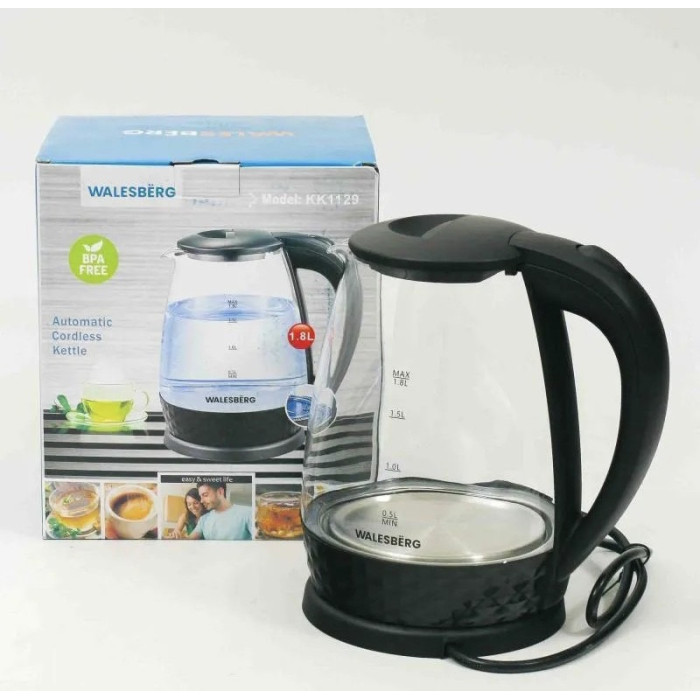 Чайник скляний електричний Walesberg KK 1129 (12 шт./яский)