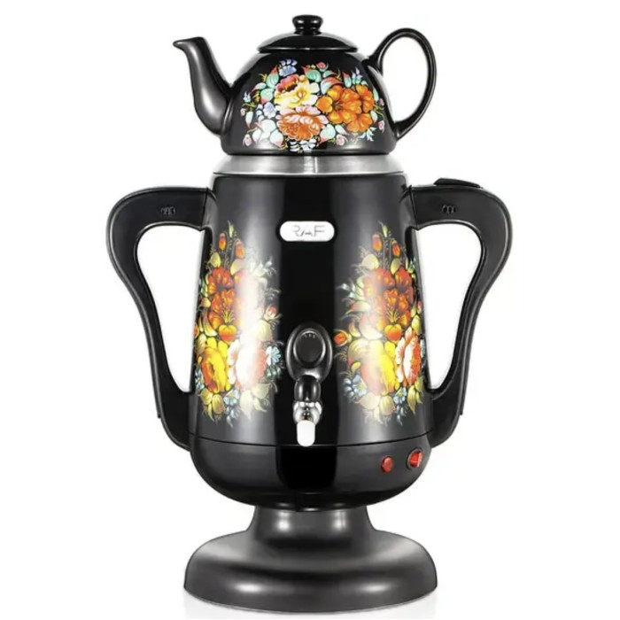 Електричний самовар 2 в 1 на 3.5 л. з порцеляновим чайником на 0.6 л. RAF R.7118 (6)