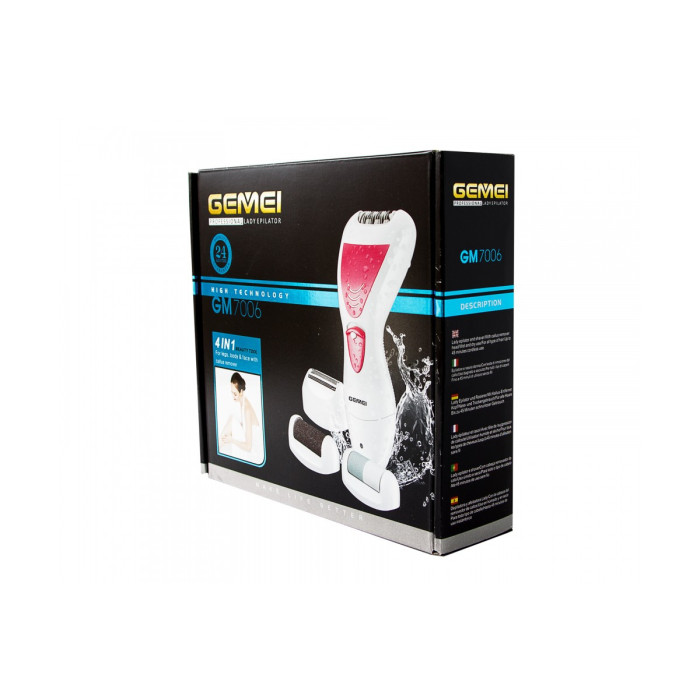 Епілятор Gemei GM 7006 4в1 бездротовий + тример + пемза (40 шт./яск)