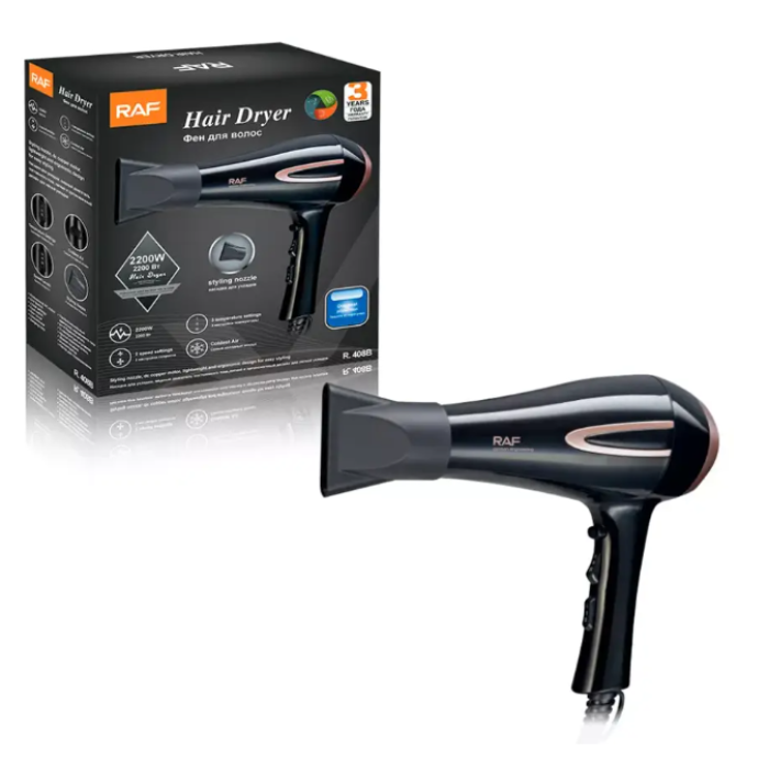 Фен для волосся RAF R.408, 2200 Вт (12)