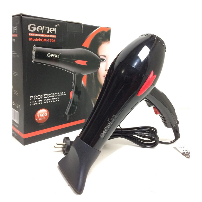 Фен для укладання волосся Gemei GM-1706 (40 шт./яскравий)