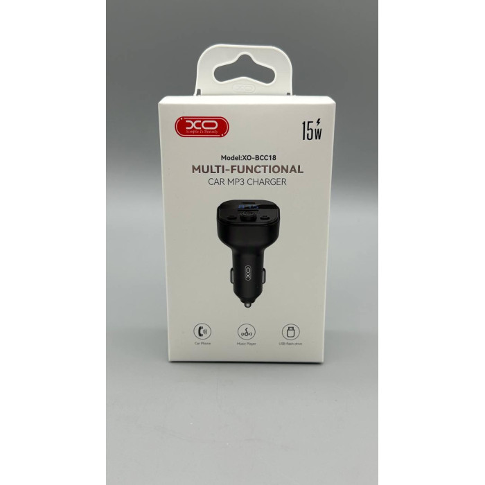 FM-модулятор XO. BCC18 Smart Bluetooth MP3 Car Charger Type-C 3A (210)