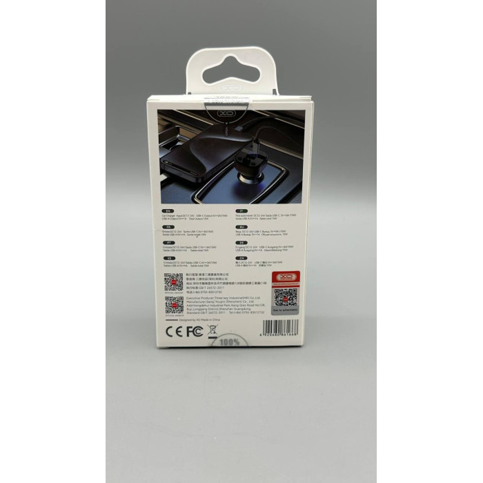 FM-модулятор XO. BCC18 Smart Bluetooth MP3 Car Charger Type-C 3A (210)