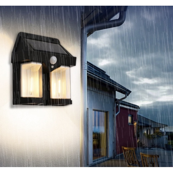 PL455 Вуличний ліхтар з сонячною панелю з датчиком руху (80)