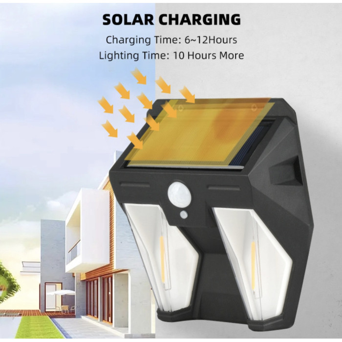 PL452 Вуличний ліхтар з сонячною панелю з датчиком руху (80)