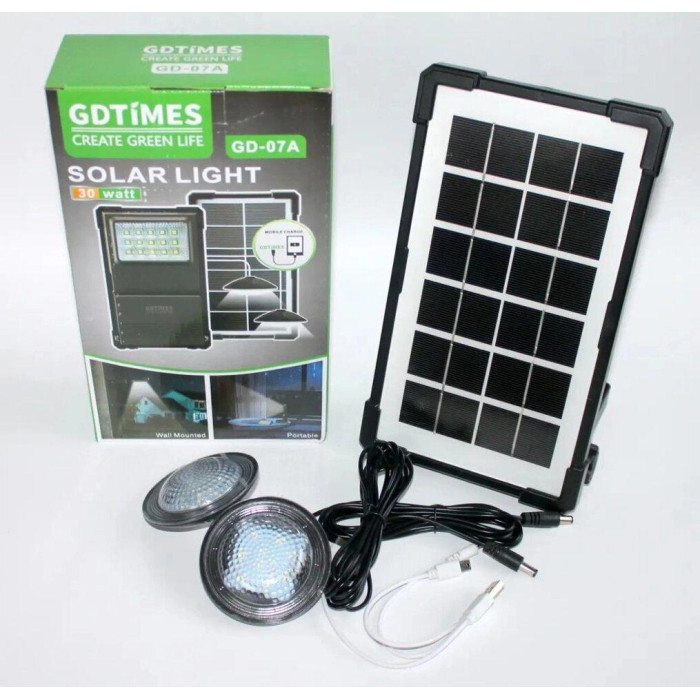 GD7A (GD-07A) Ліхтарик ручний із сонячною панеллю, павербанк MultiFunctional Led Cclamp (30)