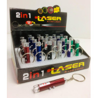 Брелок LAZER ZK-8 / WD-227/ліхтар + лазер (600 шт./ясть)