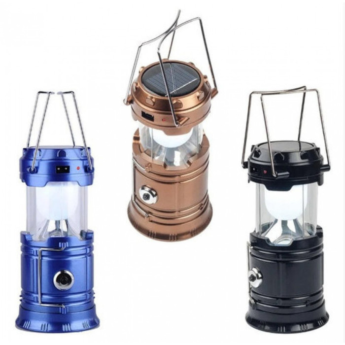 Ліхтар для кемпінгу SH 5800/2025 Solar з ліхтариком на сонячній батареї (72 шт./ясть)