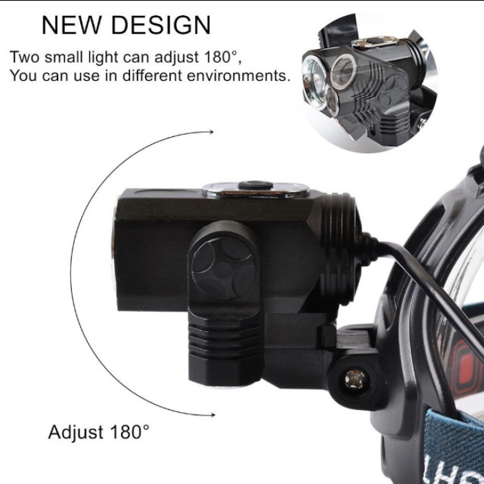 Налобний ліхтар Bailong Police MOD-327/ 602( 2 T5X1 T6X2/18650 / )