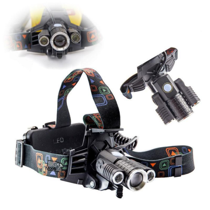 Налобний ліхтар Bailong Police MOD-327/ 602( 2 T5X1 T6X2/18650 / )