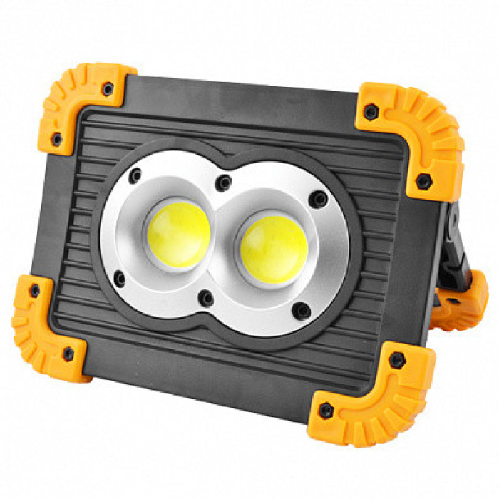 Прожектор світлодіодний L802/8406 — 20W-2COB+1W, ЗП micro USB, 2x18650/3xAA, Power Bank (60 шт./ящ)