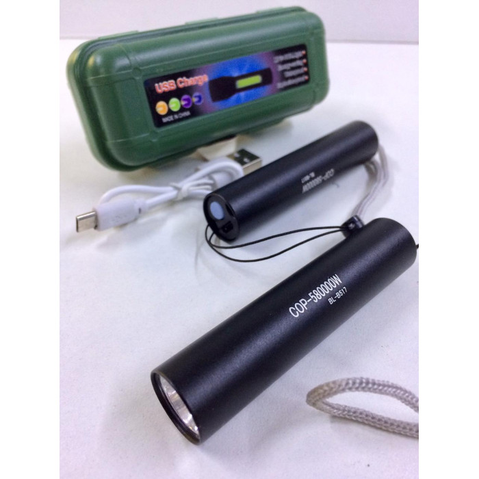 Ліхтарик ручний BL 517/ 4788 COB usb micro charge (240 шт./ясть)