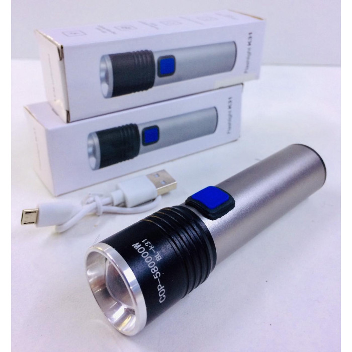 Ліхтарик ручний BL K31/ 6811 USB CHARGE (240 шт./ясть)