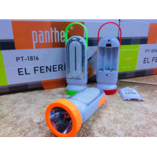 Ліхтар ручний з бічною лампою на батарейках PT 1816 (192 шт./яский)