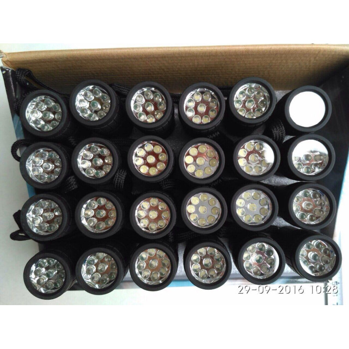 Ліхтар ручний прогумований на батарейках 3AAA x 9 LED BL 512/ 903 (240 шт./ясть)