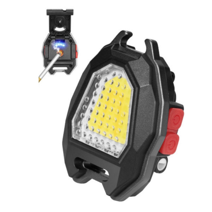 Акумуляторний ліхтар карабін з червоним і білим світлом RB 441/ 5144 (600mAh, магніт, брелок) (240)