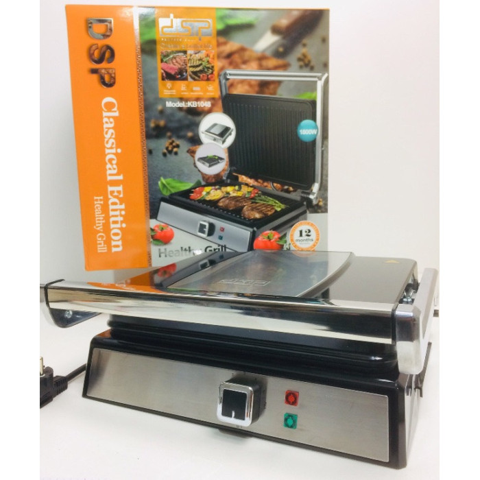 Електричний гриль DSP з регулюванням температури 1800 Ватів Притискний гриль KB-1048 (4 шт./яск.)