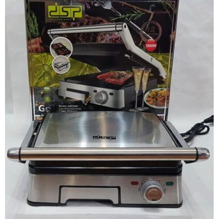 Електричний гриль DSP з регулюванням температури 1800 Ватів Притискний гриль KB-1045 (4 шт./яск)