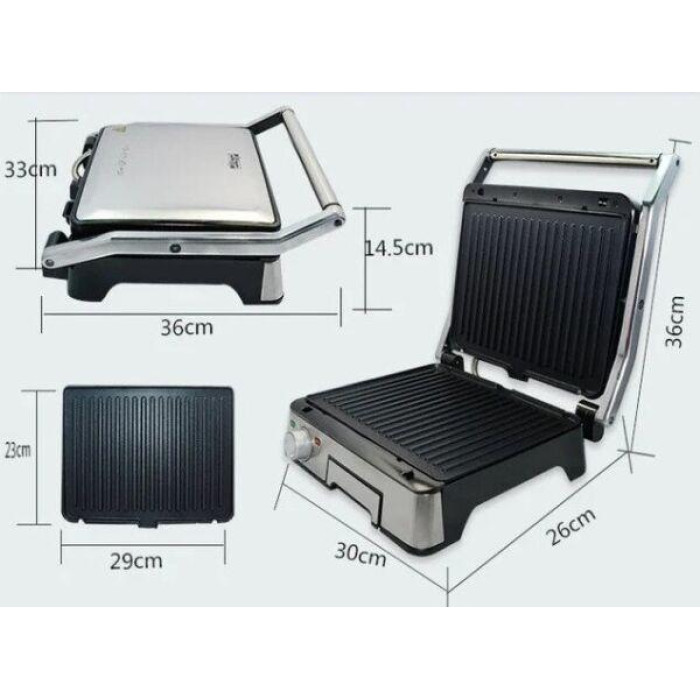 Електричний гриль DSP з регулюванням температури 1800 Ватів Притискний гриль KB-1045 (4 шт./яск)
