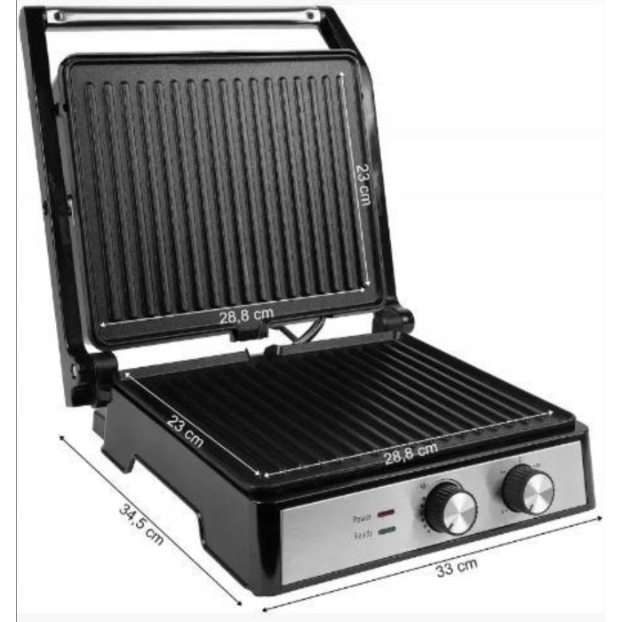Електрогриль контактний притискний зі знімними пластинами 3500W Zepline ZP-086 (3)