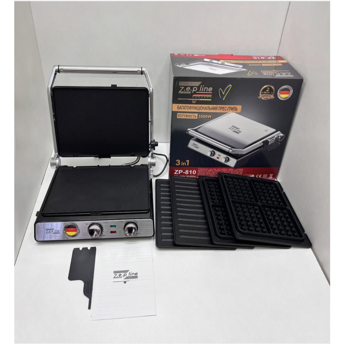 Многофункциональний прес-гриль 3в1 Zepline ZP-810 3500W (3)