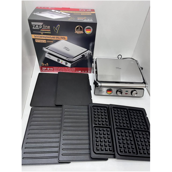 Многофункциональний прес-гриль 3в1 Zepline ZP-810 3500W (3)