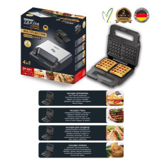 Вафельниця Гриль Сендвичница 4в 1 Zepline ZP-801 (6)