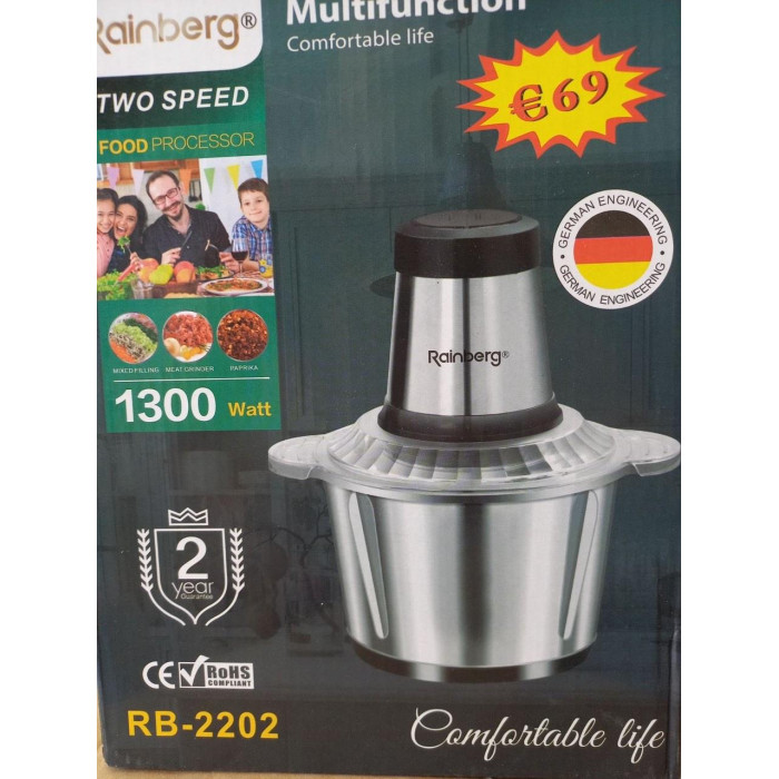 Подрібнювач металевий для продуктів Rainberg RB 2202 (20)