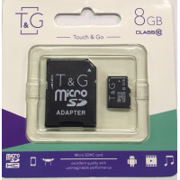 Картка пам'яті T&G micro SDHC 8 GB Class 10 +адаптер