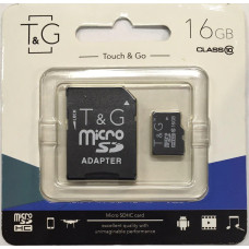 Картка пам'яті T&G micro SDHC 16 GB Class 10 +адаптер