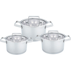 BN-684 Набір каструль-Нерж. сталь, 1,9 л, 2,6 л, 3,6 л. 6 предм (4)