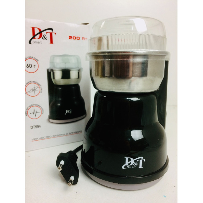 Кавомолка DT-594 подрібнювач неіржавка сталь 200 Вт (24 шт./ясть)