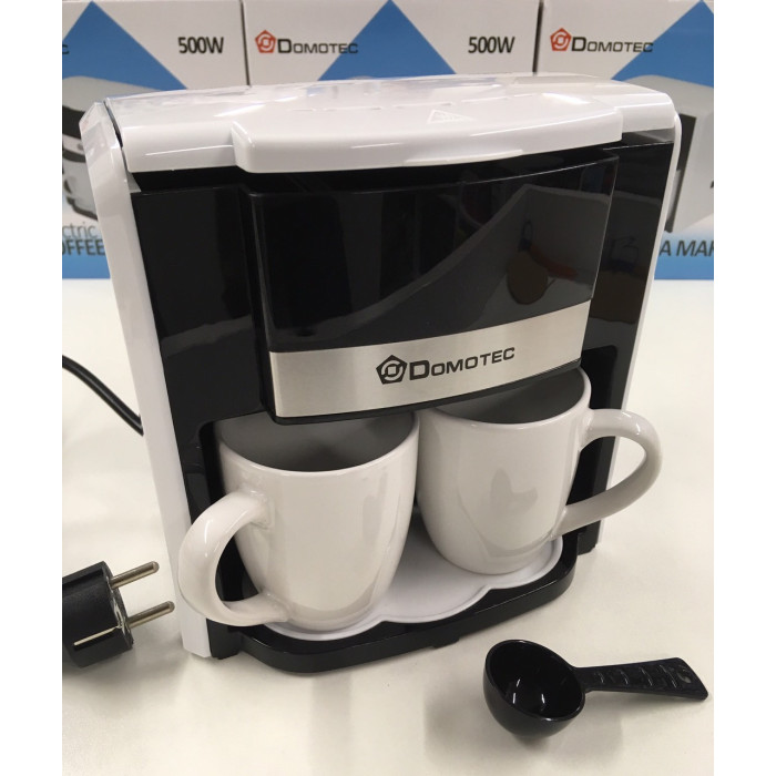 Кавоварка + 2 чашки DOMOTEC White MS-0706/6690 (6 шт./ясть)