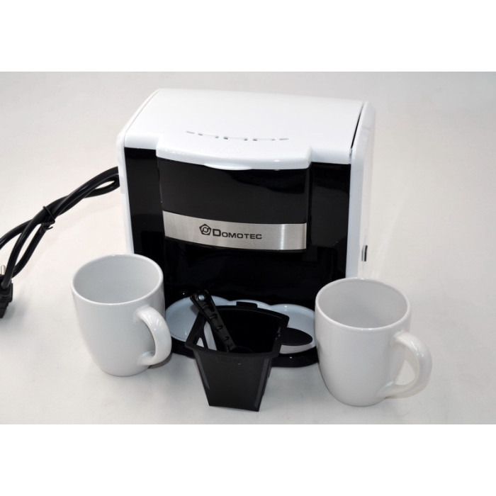 Кавоварка + 2 чашки DOMOTEC White MS-0706/6690 (6 шт./ясть)