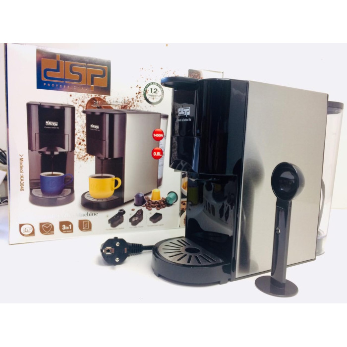Кавоварка DSP KA-3046 1450W універсальна капсульна 3в1 (4 шт/ящ)