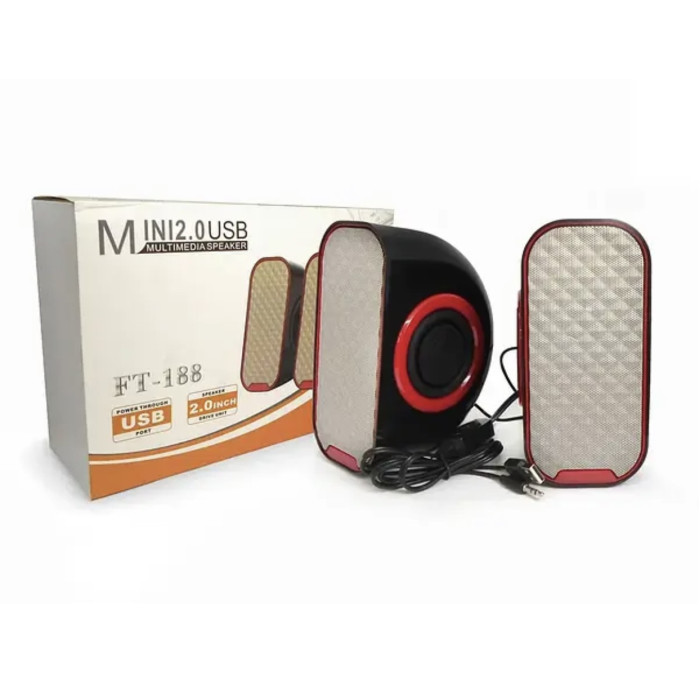 Музичні колонки для комп'ютера 2.0 6Вт FT-188 7658 (36 шт)