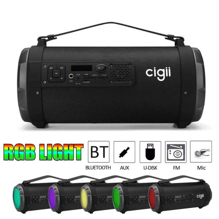 Колонка портативна Cigii K-1201 бочка, 12.3wat (6)