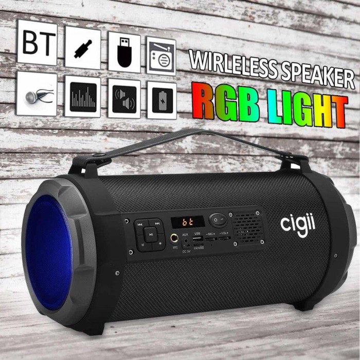 Колонка портативна Cigii K-1201 бочка, 12.3wat (6)