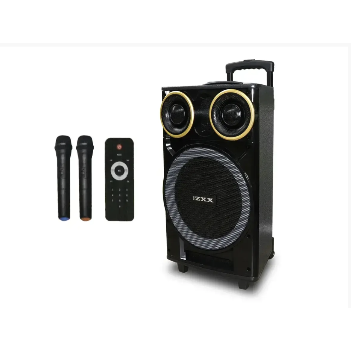 Акустична переносна колонка ZXX-9191/ 8215 60Вт 12" 67х38х32см TWS/FM/USB/TF/SD/BT/REC/LED/2MIC (1)