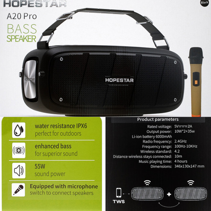 Мінідинамік Bluetooth HOPESTAR A20 PRO (10)