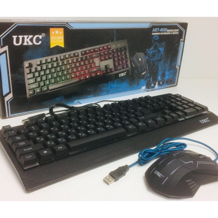 Клавіатура + пахва UKC з LED-підсвіткою від USB M-710/4958 (24 шт./яский)