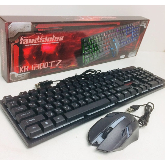 Клавіатура KEYBOARD HK-6300/6944TZ (BIG) + миша (30 шт./ящи)