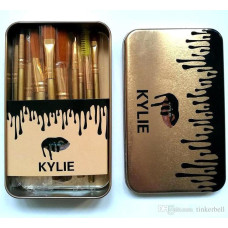 KYLIE KYLIE Пензлик для макіяжу Make-up brush set золотий 12 штук ART-4330 (160 шт./ясть)