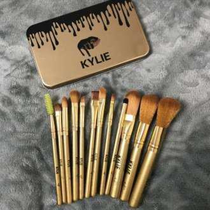 KYLIE KYLIE Пензлик для макіяжу Make-up brush set золотий 12 штук ART-4330 (160 шт./ясть)