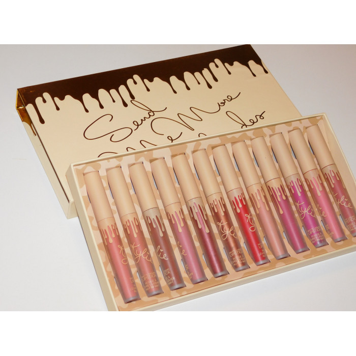 Набір матової рідкої помади KYLIE (золотої, 12 шт. в упоковці)