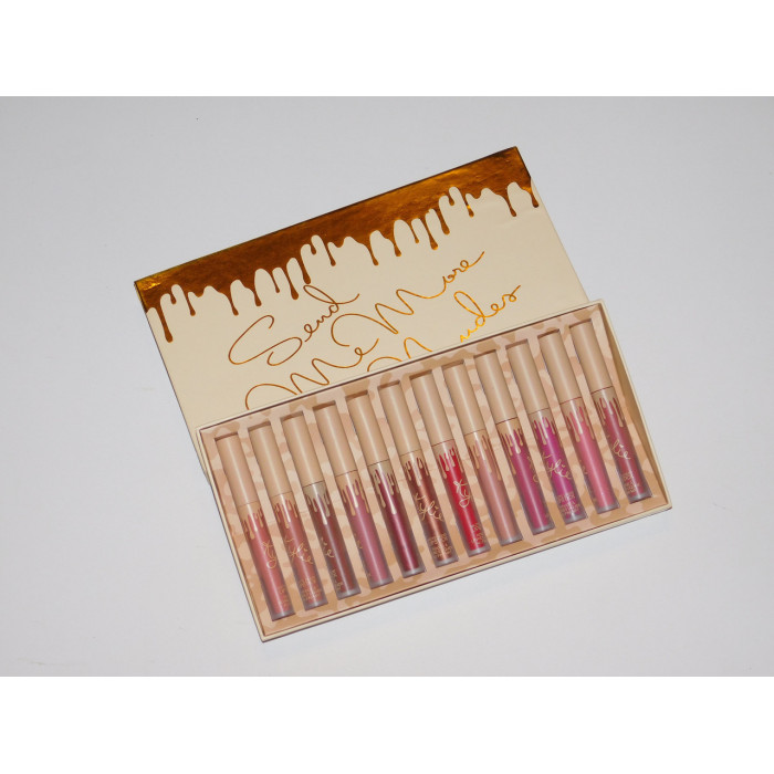 Набір матової рідкої помади KYLIE (золотої, 12 шт. в упоковці)