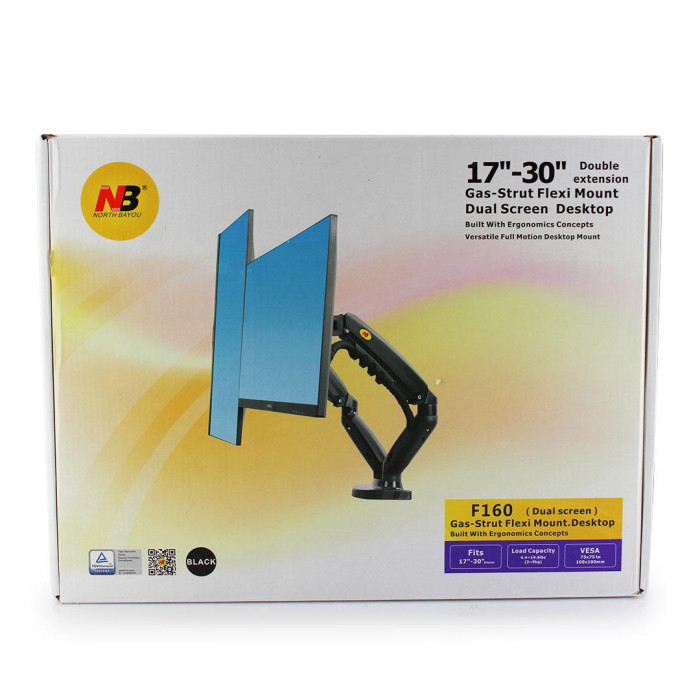 Настільне кріплення для двох моніторів F 160/808 17-30 (3 шт./ящ)