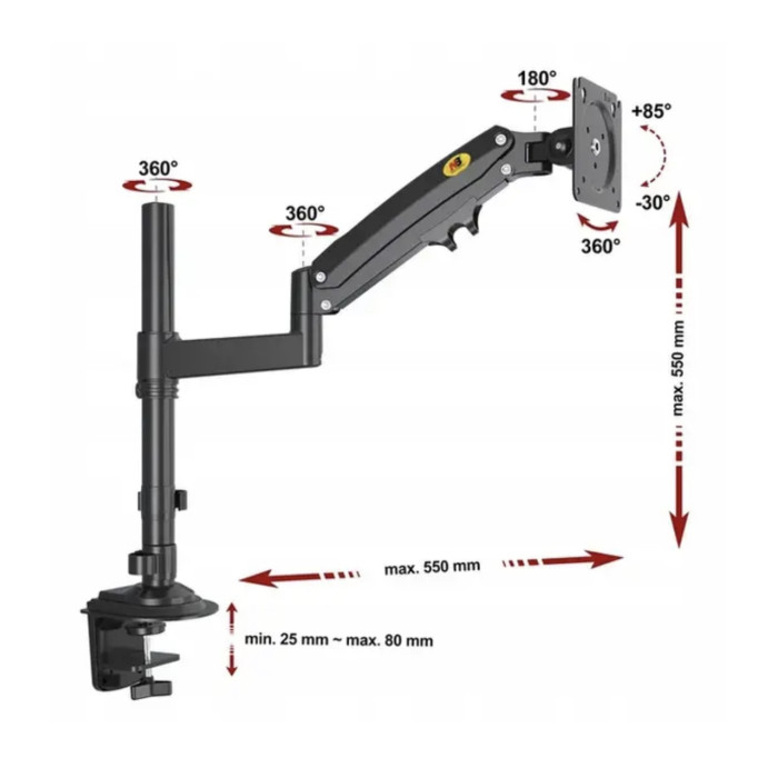 Настільне кріплення для монітора H100/ 9593 17"-30" (4)