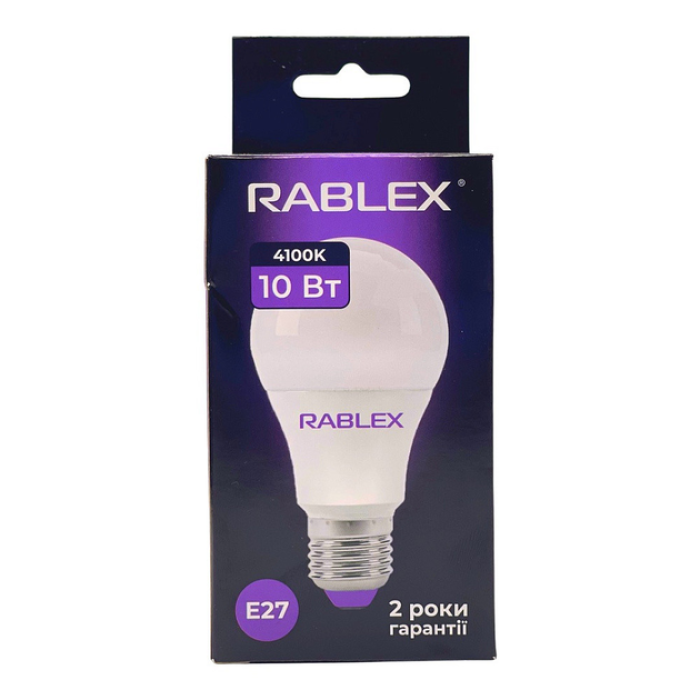 Лампочка Rablex (RB508) A60 10W E27 4100K (100)